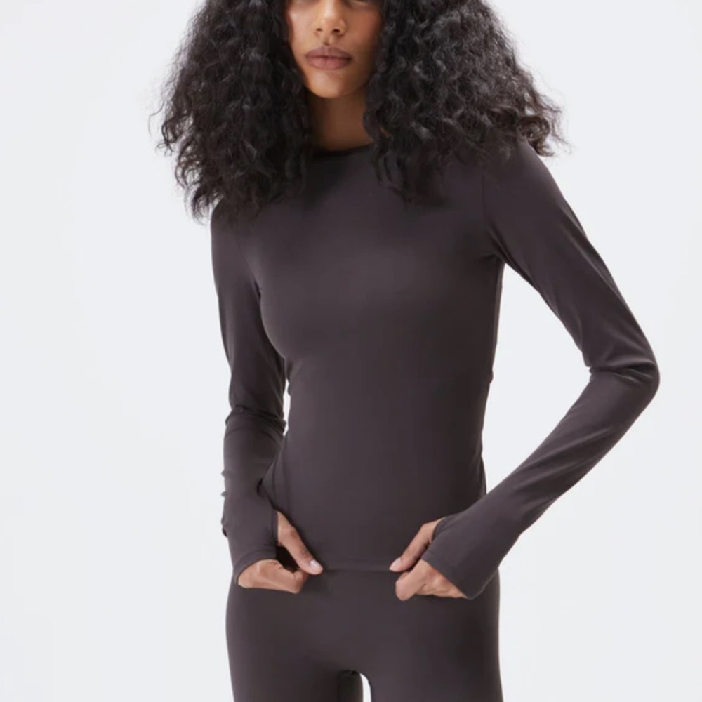 Adanola ultimate long sleeve top in coffee bean